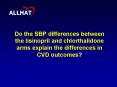 Do the SBP differences between the lisinopril and chlorthalidone arms explain the differences in CVD