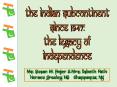 the Indian subcontinent