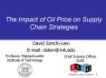 The Impact of Oil Price on Supply Chain Strategies