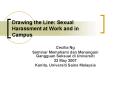 Drawing the Line: Sexual Harassment at Work and in Campus