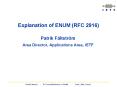 Explanation of ENUM RFC 2916