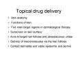 Topical drug delivery