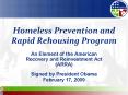 Homeless Prevention and Rapid Rehousing Program