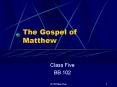 The Gospel of Matthew