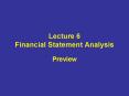 Lecture 6 Financial Statement Analysis