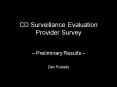 CD Surveillance Evaluation Provider Survey