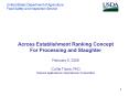 Across Establishment Ranking Concept