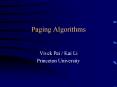 Paging Algorithms