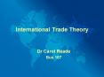 International Trade Theory
