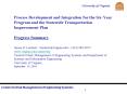 Process Development and Integration for the SixYear Program and the Statewide Transportation Improve