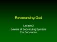 Reverencing God