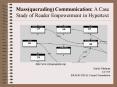 Massquerading Communication: A Case Study of Reader Empowerment in Hypertext