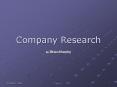 Company Research