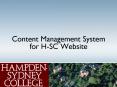 Content Management System for HSC Website