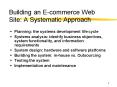 Building an Ecommerce Web Site: A Systematic Approach
