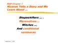 MDP Chapter 7 Niceros Tells a Story and We Learn About