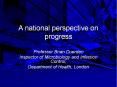 A national perspective on progress