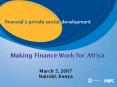 Making Finance Work for Africa