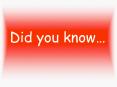 Did you know
