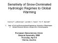 Sensitivity of SnowDominated Hydrologic Regimes to Global Warming