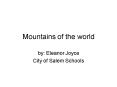 Mountains of the world