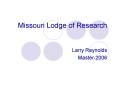 Missouri Lodge of Research