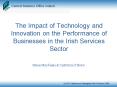 The Impact of Technology and Innovation on the Performance of Businesses in the Irish Services Secto