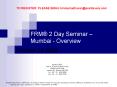 FRM 2 Day Seminar Mumbai Overview