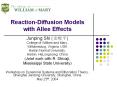 ReactionDiffusion Models with Allee Effects