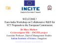 WELCOME EuroIndia Workshop on Collaborative R