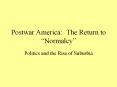 Postwar America: The Return to 