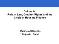 Colombia: Rule of Law, Creditor Rights and the Crisis of Housing Finance