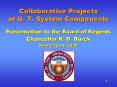 Collaborative Projects at U. T. System Components