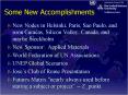 Some New Accomplishments