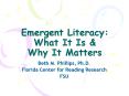 Emergent Literacy: What It Is