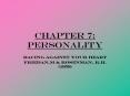 CHAPTER 7: PERSONALITY