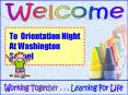 To Orientation Night At Washington School