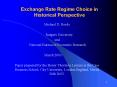 Exchange Rate Regime Choice in Historical Perspective