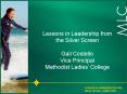 Lessons in Leadership from the Silver Screen Gail Costello Vice Principal Methodist Ladies