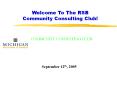 Welcome To The RSB Community Consulting Club