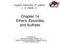 Chapter 14 Ethers, Epoxides, and Sulfides