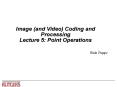 Image and Video Coding and Processing Lecture 5: Point Operations