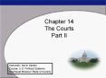 Chapter 14 The Courts Part II