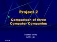 Project 2 Comparison of three Computer Companies