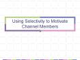 Using Selectivity to Motivate Channel Members