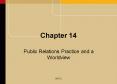 Public Relations Practice and a Worldview