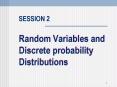 Random Variables and Discrete probability Distributions