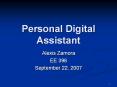 Personal Digital Assistant
