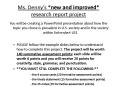 Ms. Dennys new and improved research report project