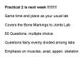 Practical 2 is next week